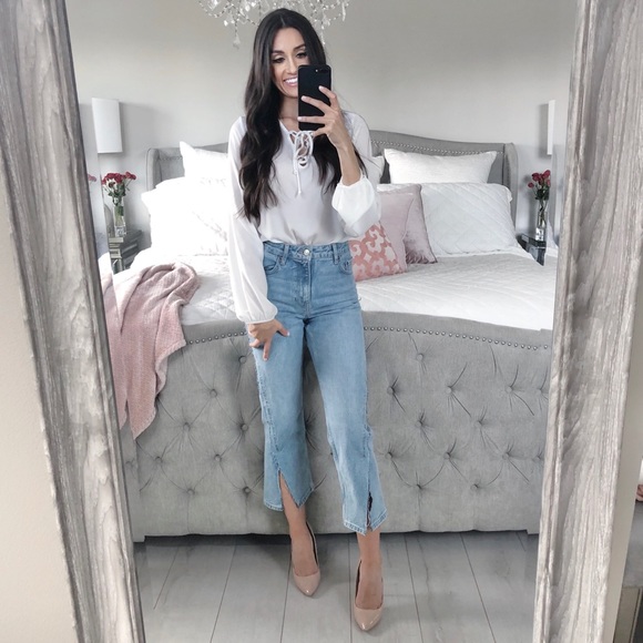 Tops - Bodysuit with Detailed Neckline